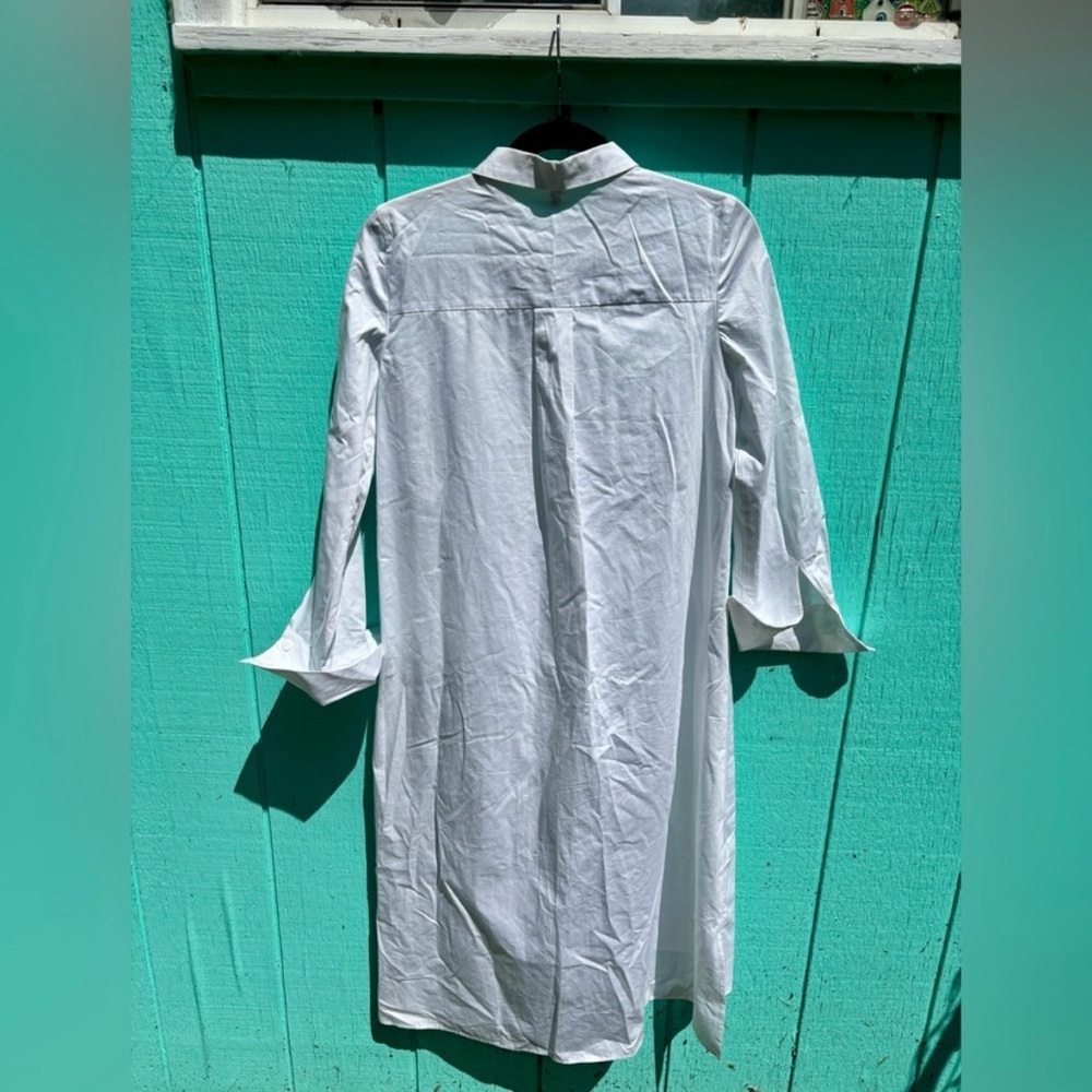Zara Midi Shirt Dress in Snow White Women’s Size Small - Picture 4 of 11